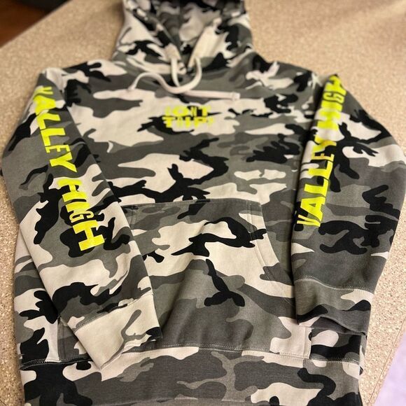 Valley High “Dont Tripp” Camo Hoodie - Picture 2 of 5